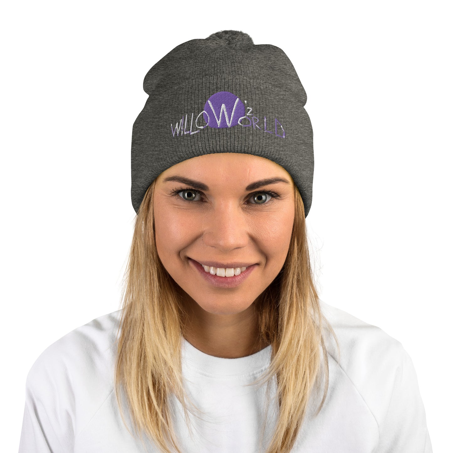 Willow'z World Logo Pom-Pom Beanie