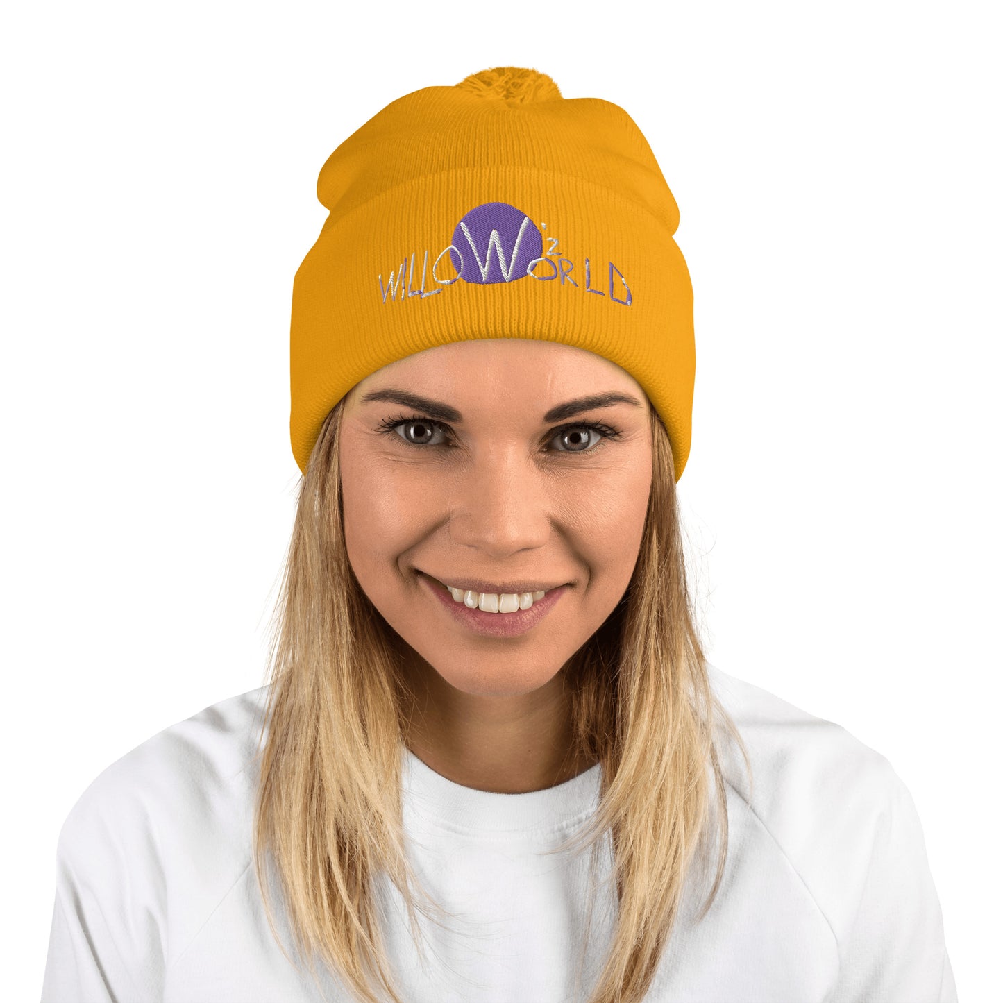 Willow'z World Logo Pom-Pom Beanie