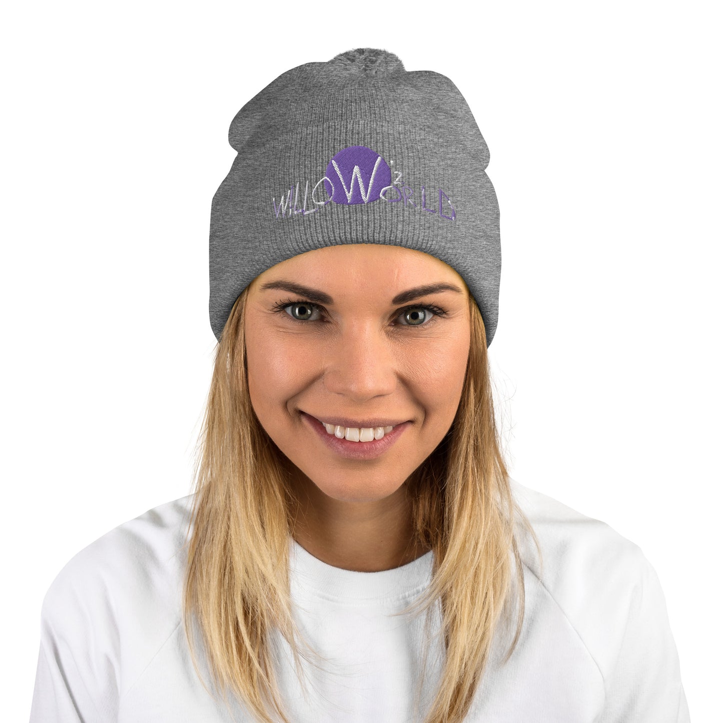 Willow'z World Logo Pom-Pom Beanie