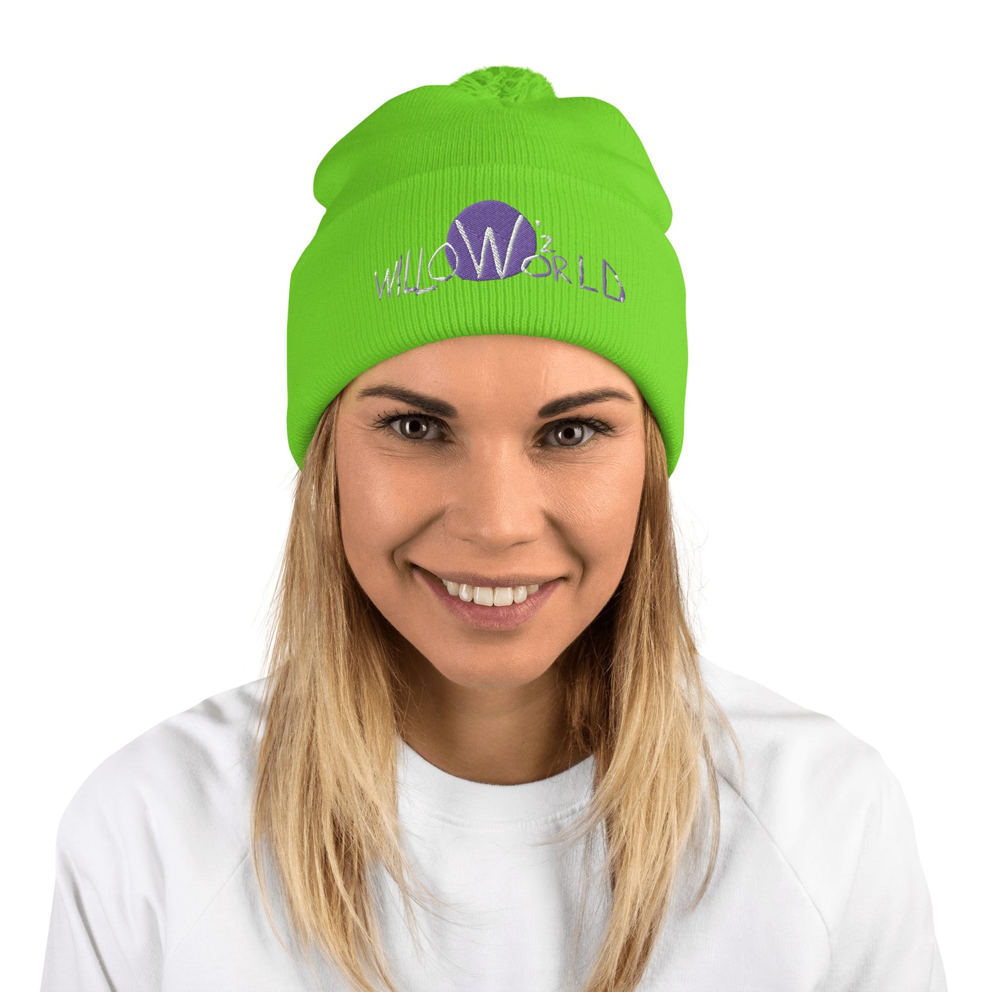 Willow'z World Logo Pom-Pom Beanie