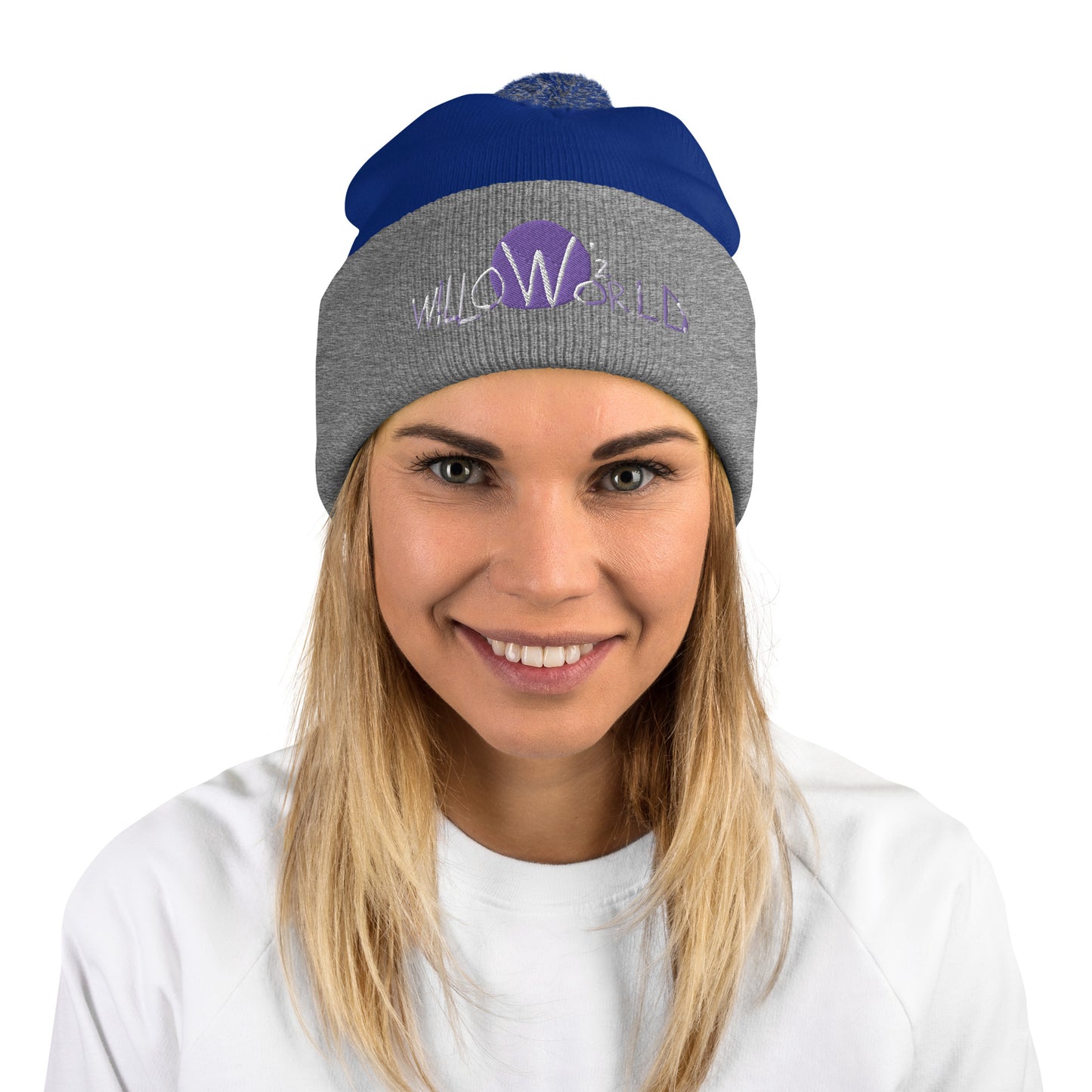 Willow'z World Logo Pom-Pom Beanie